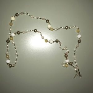 Gold and pearl 22 inch necklace